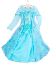 Disney Frozen Elsa Princess Light Blue Dress White Lace 3 - 4 Brand New Tag
