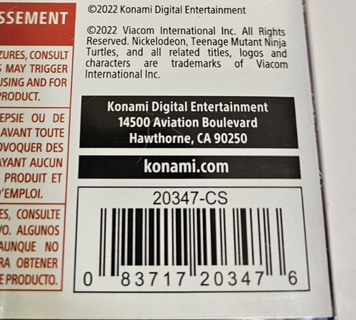 Gioco PS5 TMNT The Cowabunga Collection (Konami, Rated T, 2022) Sigillato Nuovo - Foto 3 di 3
