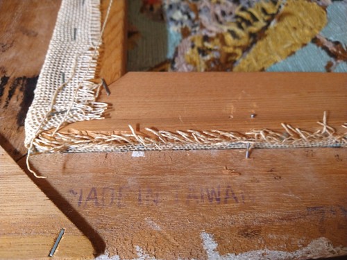 Vintage Large 15.5" Anco Bilt Wood Frame C10 W/ Needlepoint Framed Hawk Branch - Picture 19 of 19