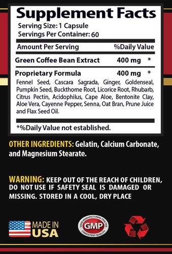 Green coffee antioxidant - PURE GREEN COFFEE CLEANSE - weight loss natural - 1 B - Picture 2 of 12