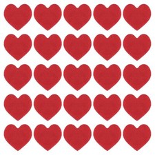 Felt Heart-Shaped Pom Pom Valentine's Day Hearts Craft 1Inch x 1Inch for Home...