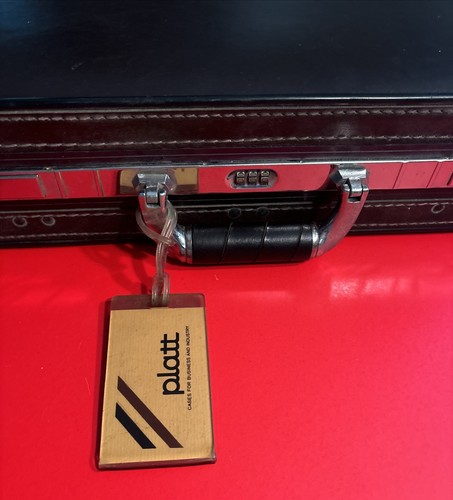 1980’s Vintage Platt Brown Lawyer Business Briefcase Attache Case With Lock NICE - Picture 7 of 24