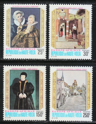Burkina Faso 1970 postfrisch Sc 227-230 Gemälde von Frans Hals , Albrecht Dürer.. ** - Bild 1 von 2