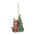 Enesco H2 Jim Shore Rudolph with Christmas Tree Ornament 3.5" H6010720