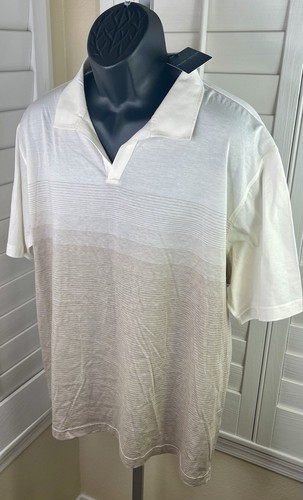 Peter Millar Tailored Fit Windward Riviera Tan Open Collar Polo Shirt, Men’s 2XL - Picture 3 of 6