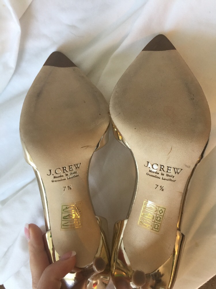 J CREW ELSIE Metallic D'ORSAY PUMPS SZ.7.5 New With Defects #E5002 J CREW ELSIE Metallic D'ORSAY PUMPS SZ.7.5 New With Defects #E5002