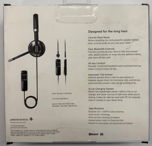 Plantronics "Blacktop 500" Cancels Road Noise/Easy Bluetooth Controls (89090-01) - Picture 2 of 5