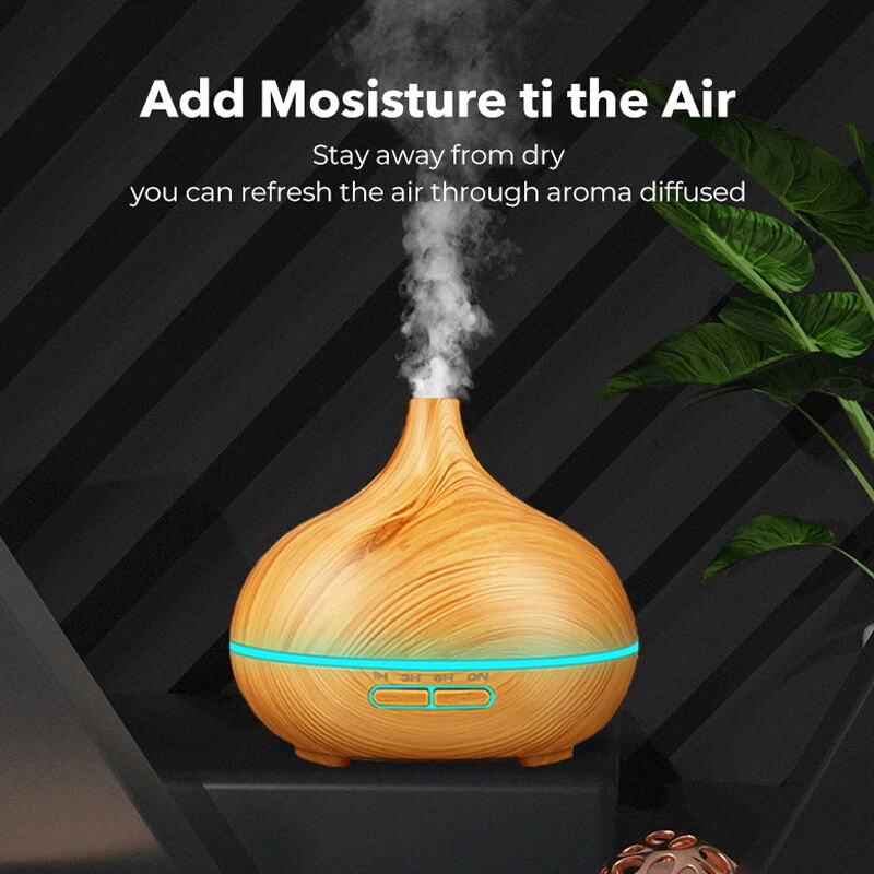 550ML Luftbefeuchter Ultraschall Duftöl Aroma Diffuser 7 LED Farben Humidifier - Bild 2 von 4