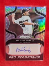 2019 Panini Prizm Pro Penmanship Andrew Suarez #PP-AS Auto SILVER PRIZM