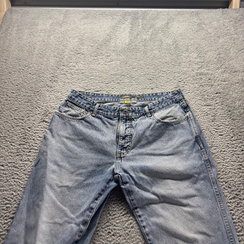 Cabelas Jeans Mens 36x32 Blue Light Wash Cotton Classic Straight Denim Workwear - Picture 2 of 10