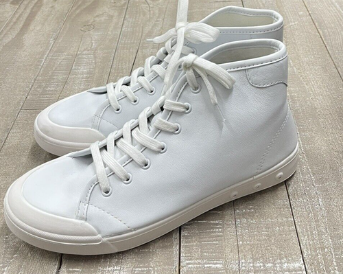 NIB rag & bone Men's Standard Issue High Top Sneaker In White Size:42 (US 9) - Picture 3 of 6