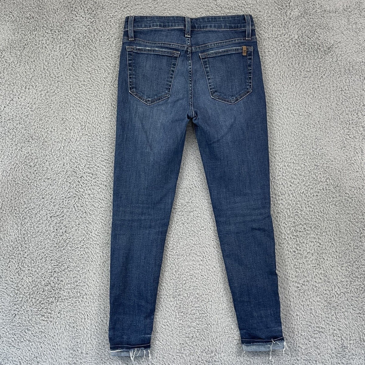 Joe's Jeans Womens 27 Blue Cuffed Denim Mid Rise Skinny