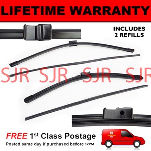 FOR AUDI A3 MK2 SPORTBACK 2005 DIRECT FIT FRONT AERO WIPER BLADES PAIR 24/" 19/"