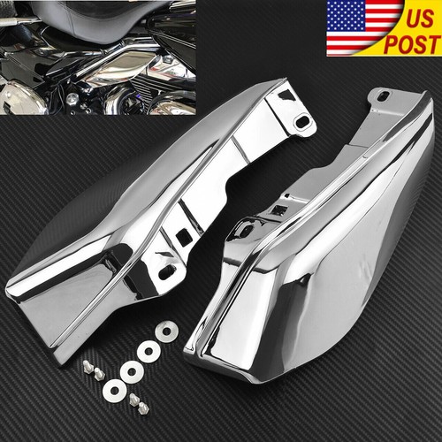 Heat Shield Mid-Frame Air Deflector Trim For Harley Street Glide 2009-16 Chrome - Picture 2 of 11