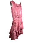 Costume 1920s reproduction dress brocade pink Flapper 20s