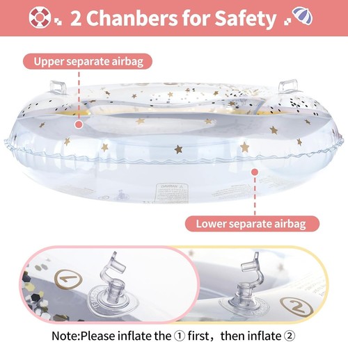 Swimbobo Inflatable Ring Pool Floats for Kids for Swimming Pool Party 75x75x22cm - Picture 3 of 12