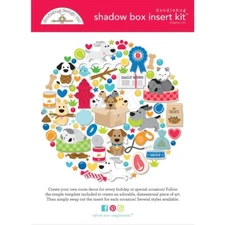 Doodlebug ~ SHADOW BOX INSERT KIT ~ Doggone Cute