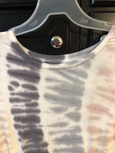 Wallflower Pullover Size 3X Tee Shirt Woman's Tye-Dye Pink Gray Beige - Picture 4 of 9