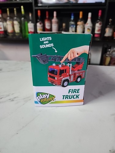 Play Right Fire Truck With Crane Makes Sound Lights Up Batteries Included - New - Bild 2 von 6