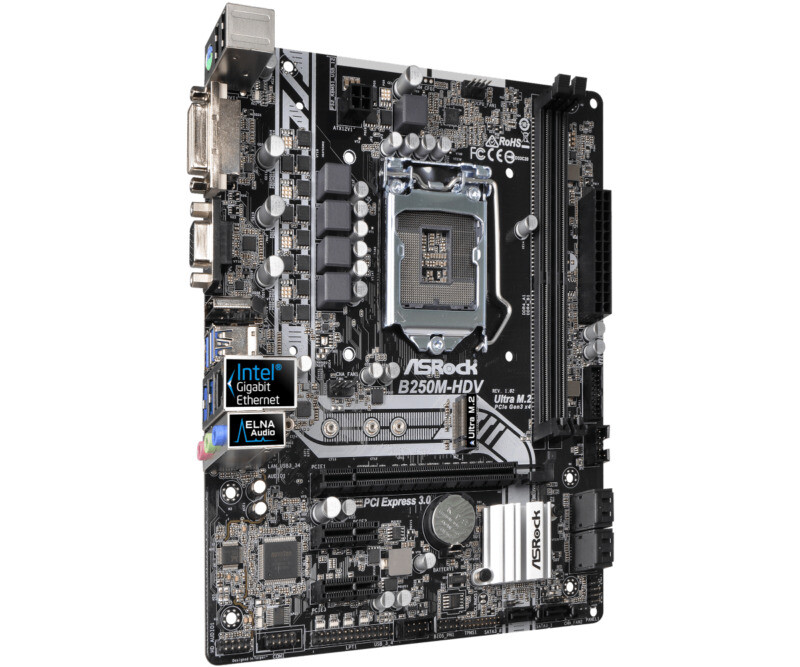 B250M-HDV i7 7700 メモリ GTX1060セット ASRock B250M-HDV Motherboard Intel B250 LGA 1151 DDR4 M.2
