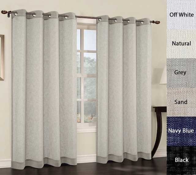 Bellagio Faux Linen 8 Grommets Panel Beige 54x84 For Sale Online