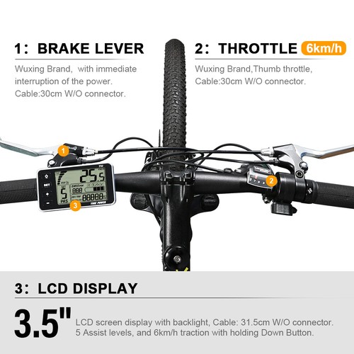 YOSE POWER 20" 24" 26" 27,5" 28 Zoll E-bike Umbausatz Vorderrad, Hinterrad &Akku - Bild 5 von 22