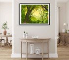 Forest Print, Trees Wall Art, Nature Framed Digital Wall Art
