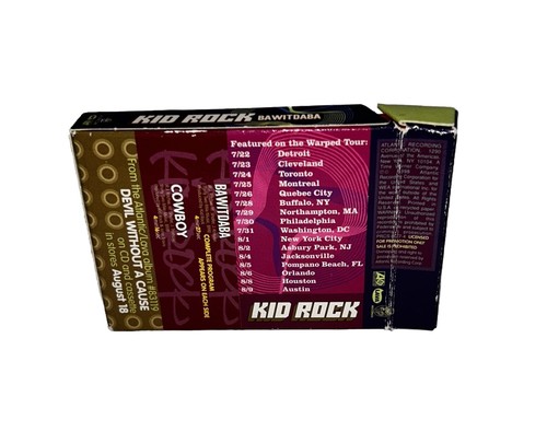 Kid Rock Bawitdaba Cowboy Promo Cassingle Cassette Cigarette Pack Trump - Picture 6 of 9
