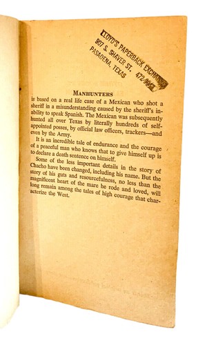 Rare Manhunters by Elmer Kelton 1974 First Edition Ballantine Western Original - Bild 4 von 7