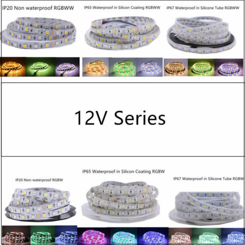 DC12V 24V SMD 5050 RGB CCT RGBW RGBWW LED Strip light Waterproof tape lamp 1m 5m - Picture 7 of 39