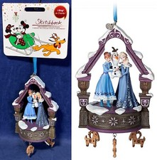 ELSA ANNA OLAF Singing Disney SKETCHBOOK ORNAMENT Olaf's Frozen Adventure MUSIC