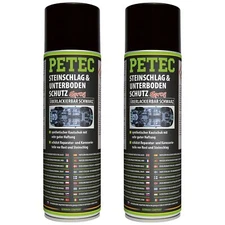 Petec 2X Stone Chip And Underbody Protection Rubber Paintable Black 500Ml