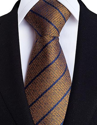Krawatte orange braun blau gestreift Herren Handarbeit Hochzeit formell Krawatte