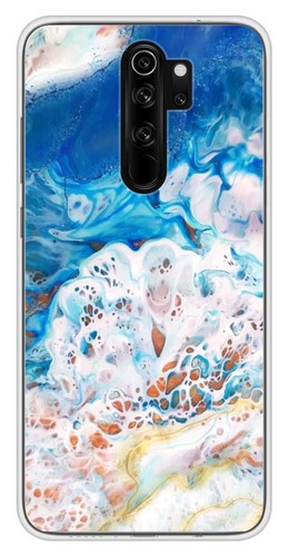 Coque en silicone imprimée compatible Xiaomi Redmi Note 8 Pro Marbre océan - Photo 1 sur 3