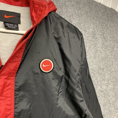 Vintage Nike Wind Breaker Jacket Size Medium Black Long Sleeve 1/4 Zip Boys - Picture 3 of 17