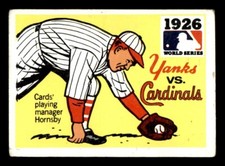 1971 Fleer World Series Baseball #24 1926 Yankees vs. Cardinals GD *d2