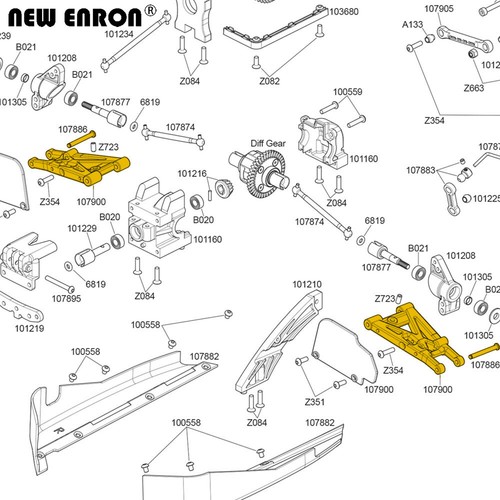 Aluminium Front Rear Suspension Arm 107899 107900 For RC HPI KEN Block WR8 Flux - Picture 11 of 55