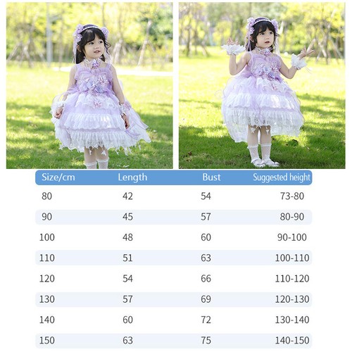 Summer Girls Lolita Princess Dress Sleeveless Birthday Party Puffy Sundress - Bild 18 von 26