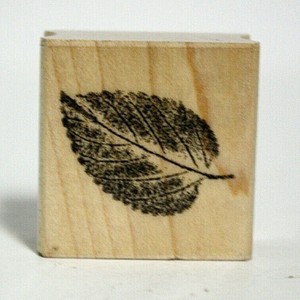 2007-Hero-Arts-Stamp-Scrapbooking-PaperCrafts-Single-Leaf-Smudged-Rubber-B4941