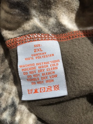 Master sportsman Man hunting flees Half Zipper Sz 2X Como NWOT - Picture 5 of 5