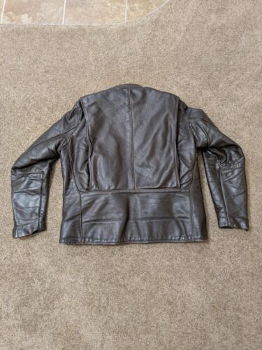 Vanson Leathers Jacket Size 42 Early Cafe Racer Brown Zip R Strip Winter Liner - Picture 16 of 20