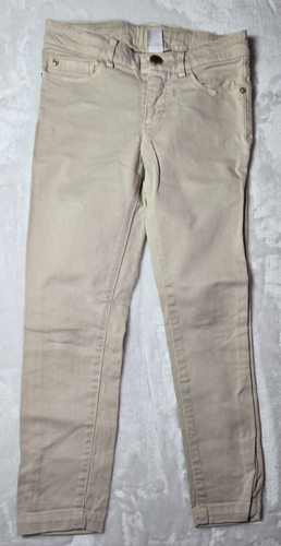 Girl Zara Kids Basic Skinny Jeans Beige Color Size 4-5 years - Picture 2 of 11