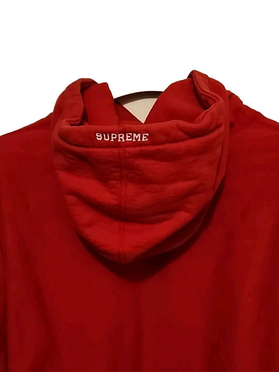 SUPREME S Logo With White Stitching Red Hooded Sweatshirt | eBay SUPREME S Logo With White Stitching Red Hooded Sweatshirt | eBay