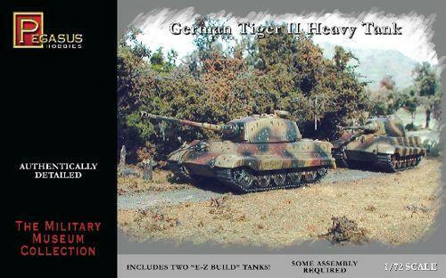 Pegasus - 7627 - German Pz.Kpfw.VI Tiger II Heavy Tank (2 per box) - 1:72 QV9693 Pegasus - 7627 - German Pz.Kpfw.VI Tiger II Heavy Tank (2 per box) - 1:72 QV9693