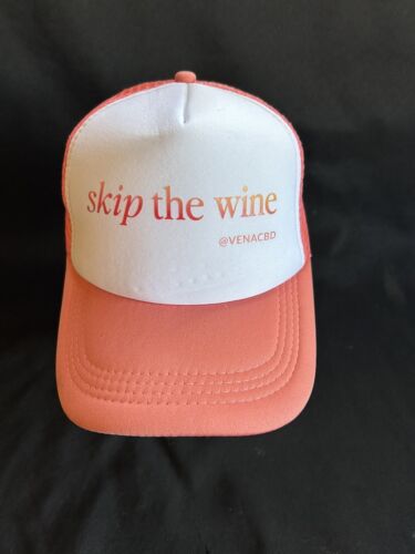 trucker snapback Hat CBD Cap venacbd peach white new wine