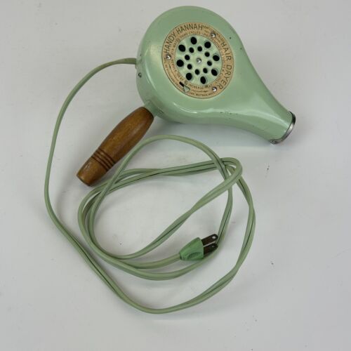 VINTAGE 1950'S HANDY HANNAH HEAT CONTROL HAIR DRYER #895 metal, works - Picture 8 of 14