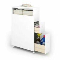Costway 20" x 28.5" Wooden Storage Cabinet Organizer with 4 Casters