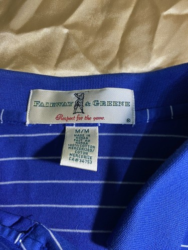 Fairway And Green Kissing Camels Polo blau gestreift Größe Medium - Bild 3 von 4