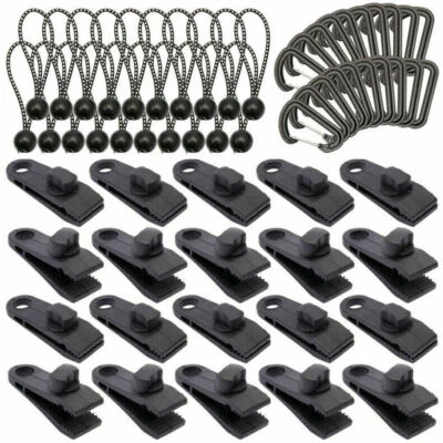 MARKENLOS 20X Planenhalter Planen Befestigung✓ Klemme Clips Spanner Set Zelt Abdeckplane