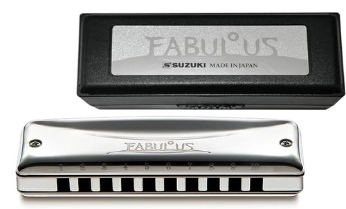 SUZUKI/FABULUS F-20J 10 holes Harmonica/Shipping discount available/FROM JAPAN - Picture 2 of 2